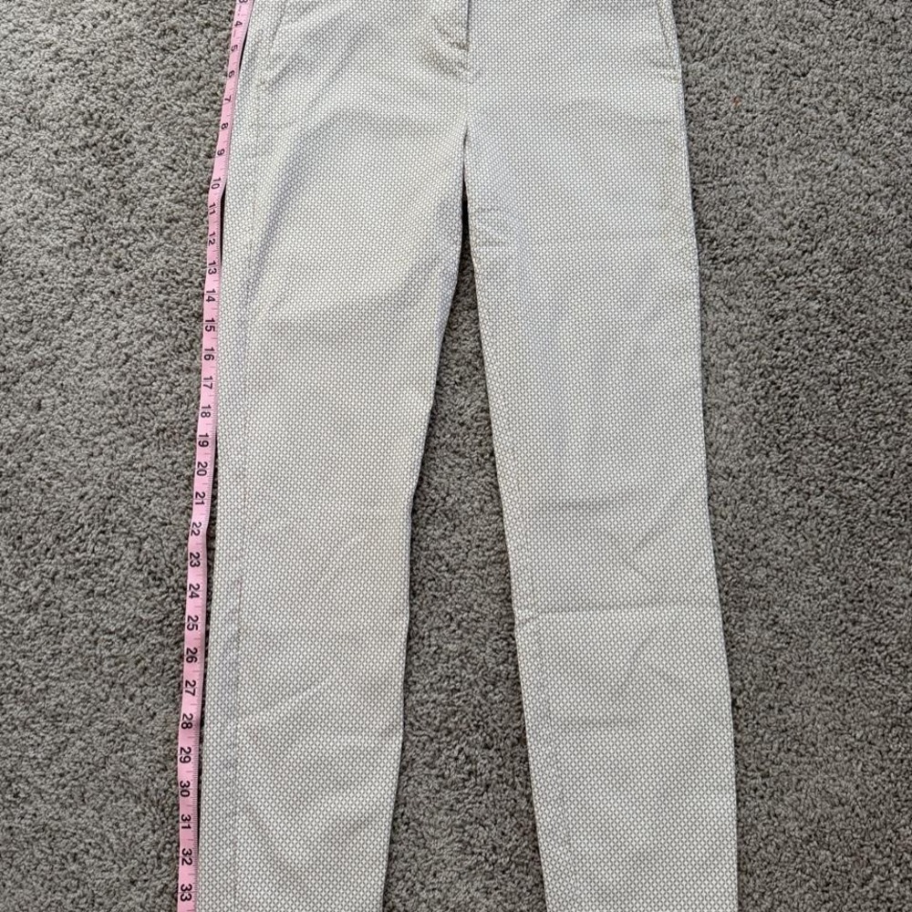 Cynthia Rowley Low Rise white and tan polka dot style patterned pants Size 2